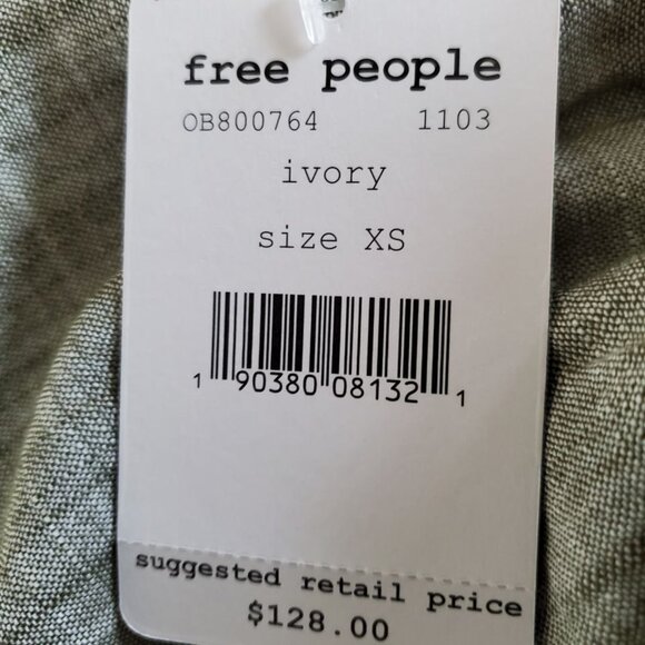 Free People Ivory Open Back Wide Floppy Sundress. Size XS - Picture 9 of 12